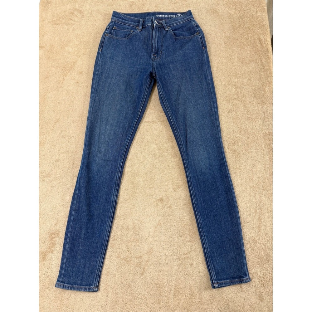 Outerknown Strand High‎ Rise Skinny Jeans Women's 25 Blue Organic Cotton EUC